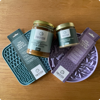 The Everyday Calm Kit | Steady Eddie Lick Mat, Peanut & Cashew Butters + Travel Buddy Lick Mat