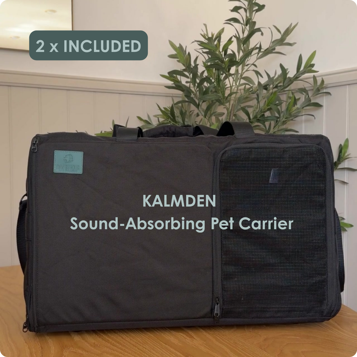 The Two by Two Set | 2 Sound-Absorbing Dog Carriers + 2 Travel Buddy Lick Mats