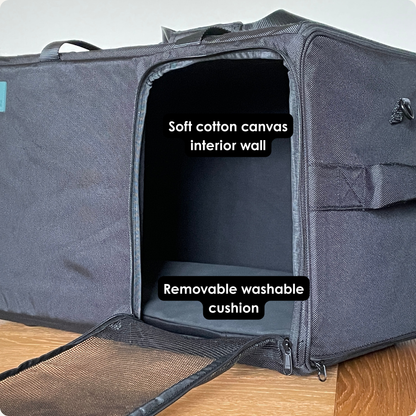 KalmDen | Sound-Absorbing Pet Carrier for Travel Anxiety