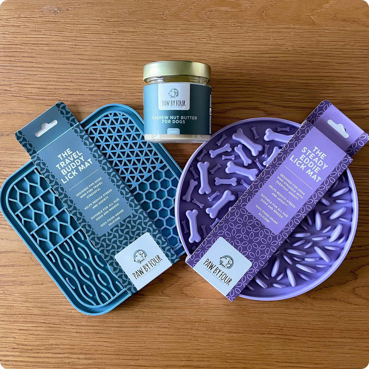 The Home & Away Set | Steady Eddie Lick Mat, Cashew Butters + Travel Buddy Lick Mat